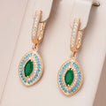 Blue and Green Mandala Earrings