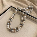 Black and White Pearl Necklace