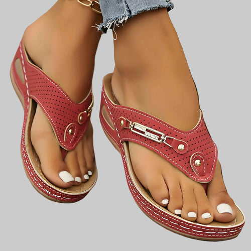 Adjustable Strap Sandals with Contoured Footbed Support