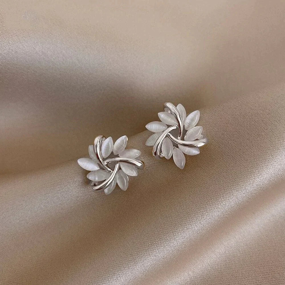 Nut-Shaped Earrings in Two Tones