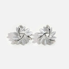 Nut-Shaped Earrings in Two Tones