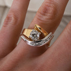 Artistic Irregular Two-Tone Ring