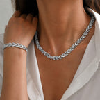 Glass Rhinestone Fishtail Jewellery Set
