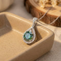 Green Stone Swirl Pendant Necklace