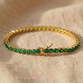 Emerald-Look Stone Bracelet in Three Lengths