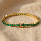 Emerald-Look Stone Bracelet in Three Lengths