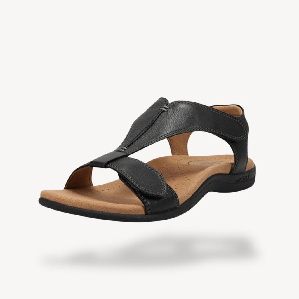 Round-Toe Sandals with Cushioned Footbed