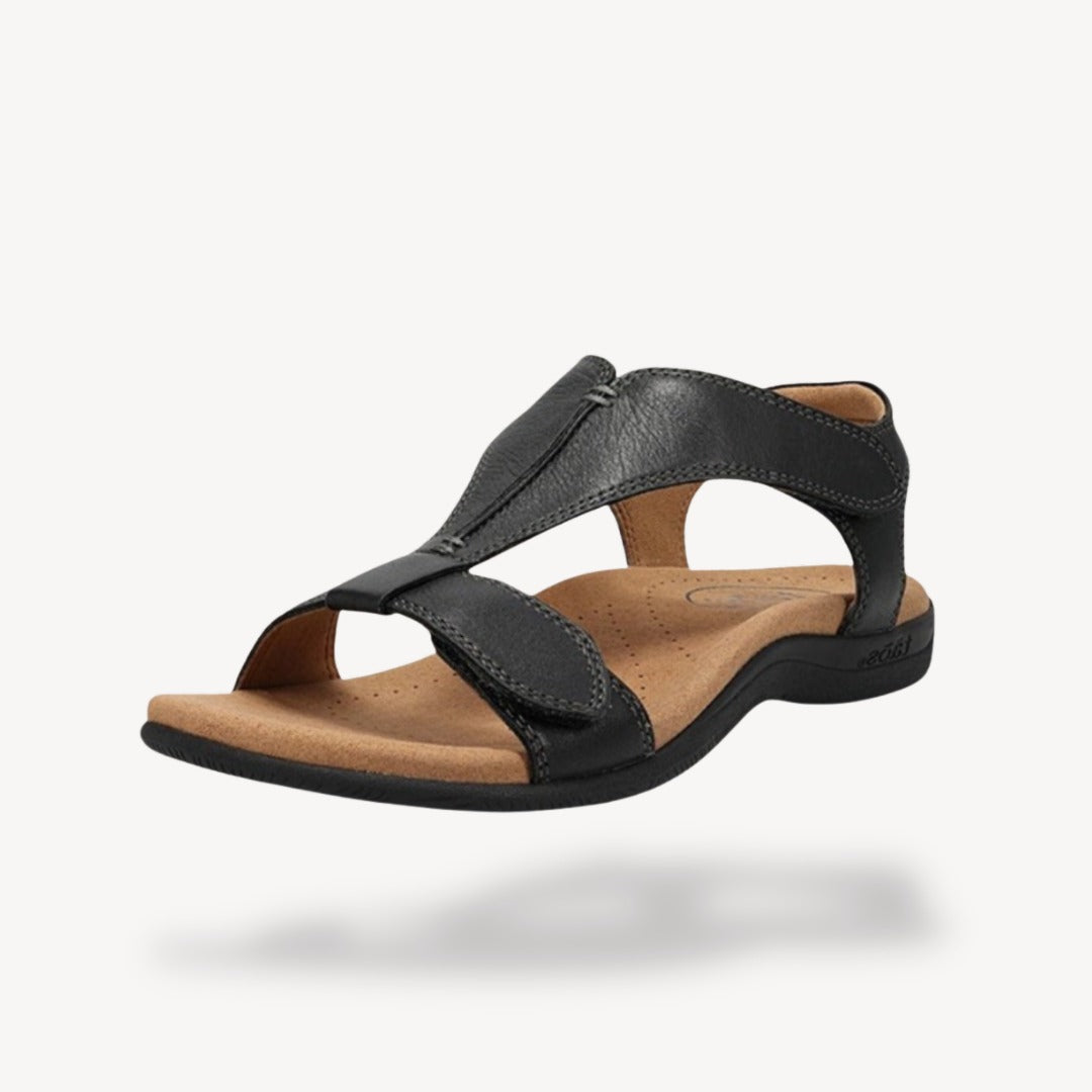 Round-Toe Sandals with Cushioned Footbed
