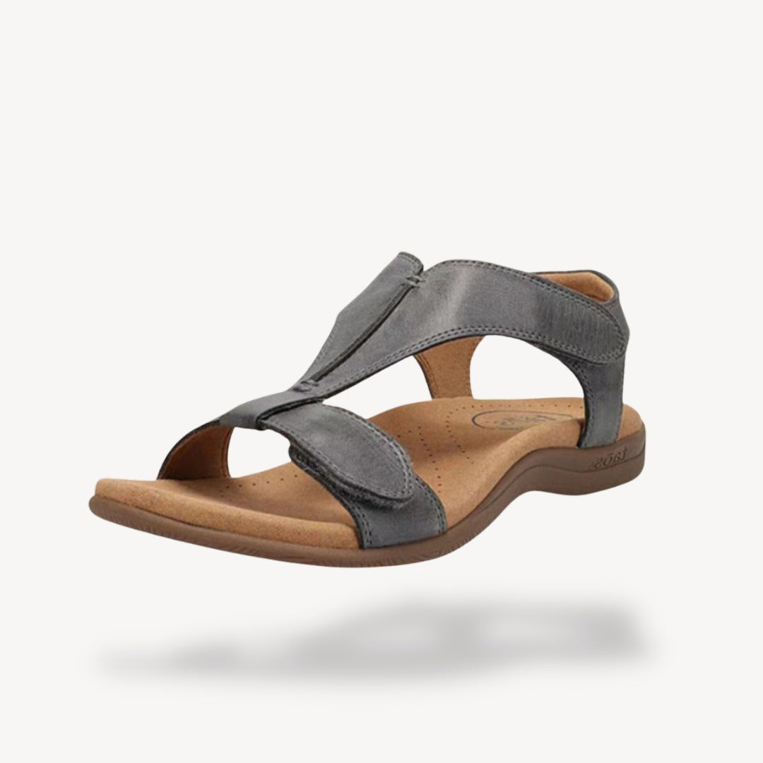 Round-Toe Sandals with Cushioned Footbed
