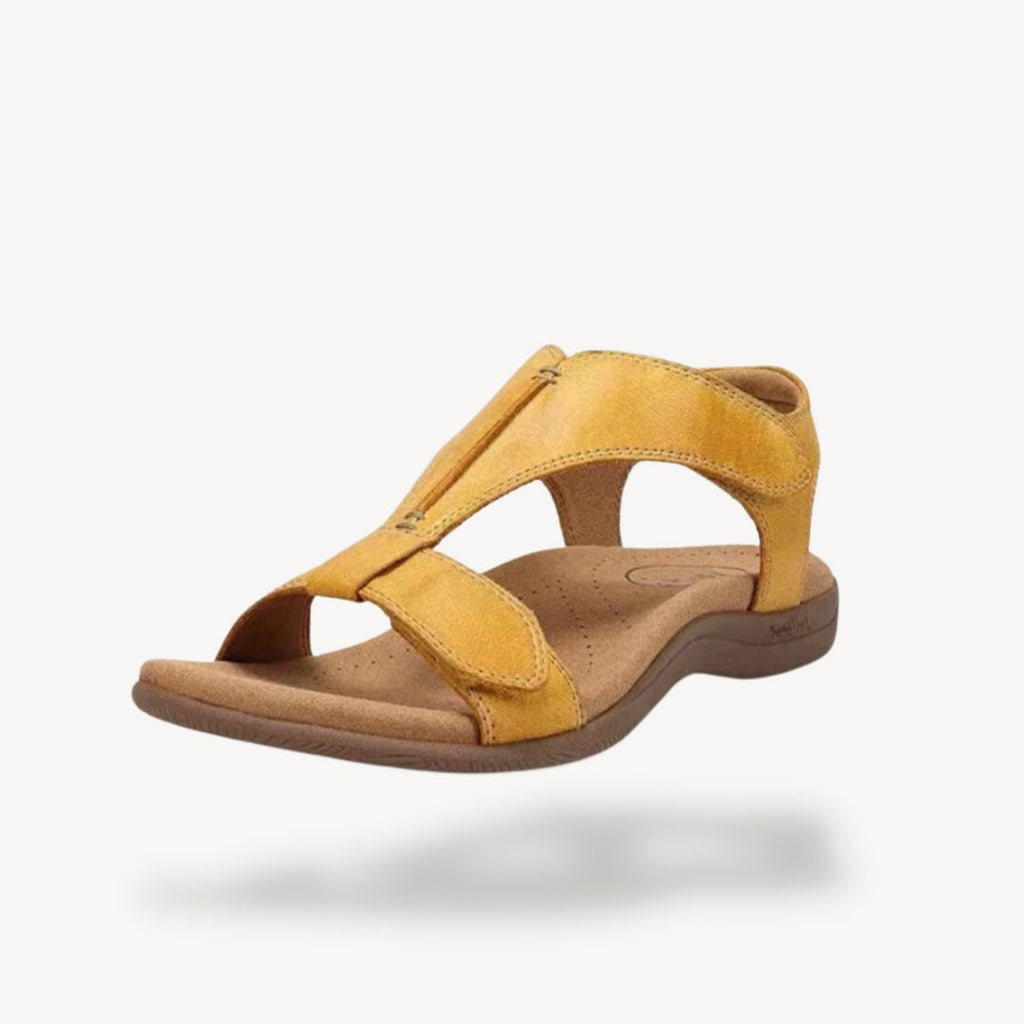 Round-Toe Sandals with Cushioned Footbed