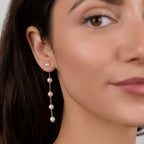 Pearl Drop Earrings with a Fine Gold-Tone Setting