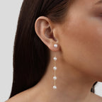 Pearl Drop Earrings with a Fine Gold-Tone Setting