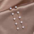 Pearl Drop Earrings with a Fine Gold-Tone Setting