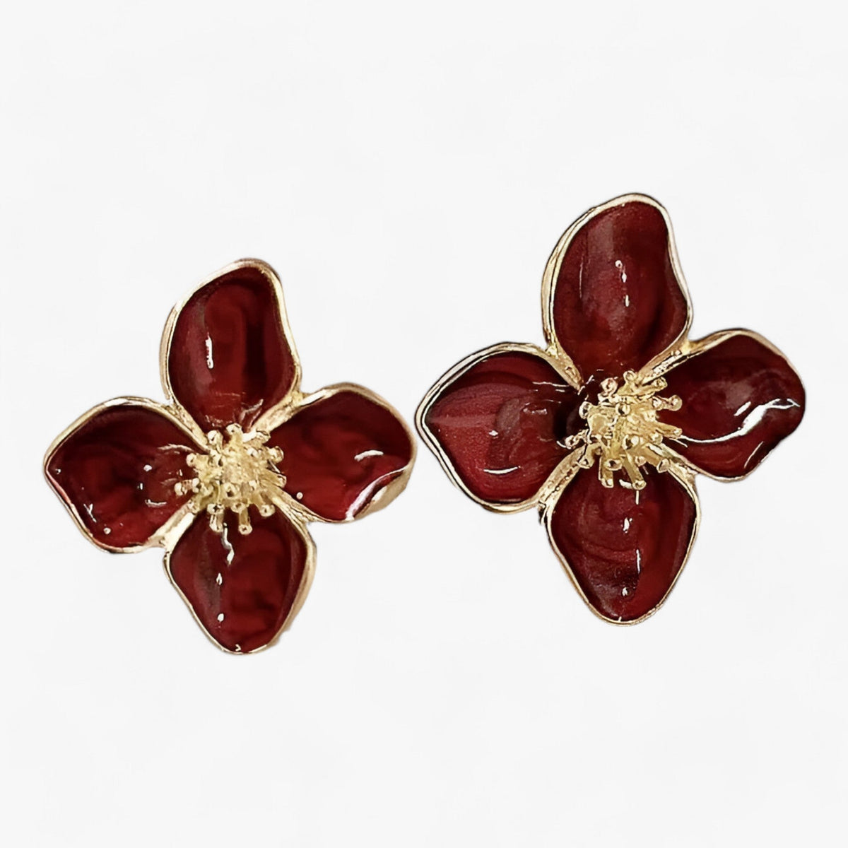 Bloemoorbellen met druipglazuur in rood