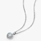 Moissaniet harthanger in sterling zilver