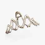 Wide Geometric Hair Clip in Gold-Tone Metal