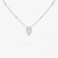 Ketting met druppelzirkoon in S925 sterling zilver