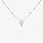 Ketting met druppelzirkoon in S925 sterling zilver