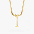 Ketting met vlinderhanger in goudkleurig roestvrij staal