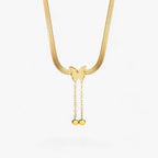 Ketting met vlinderhanger in goudkleurig roestvrij staal