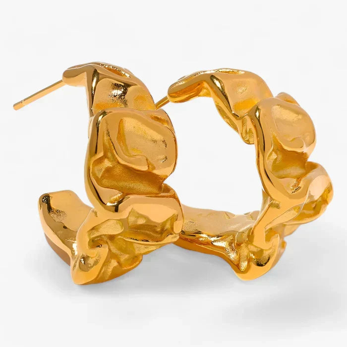 Abstracte goudkleurige oorbellen