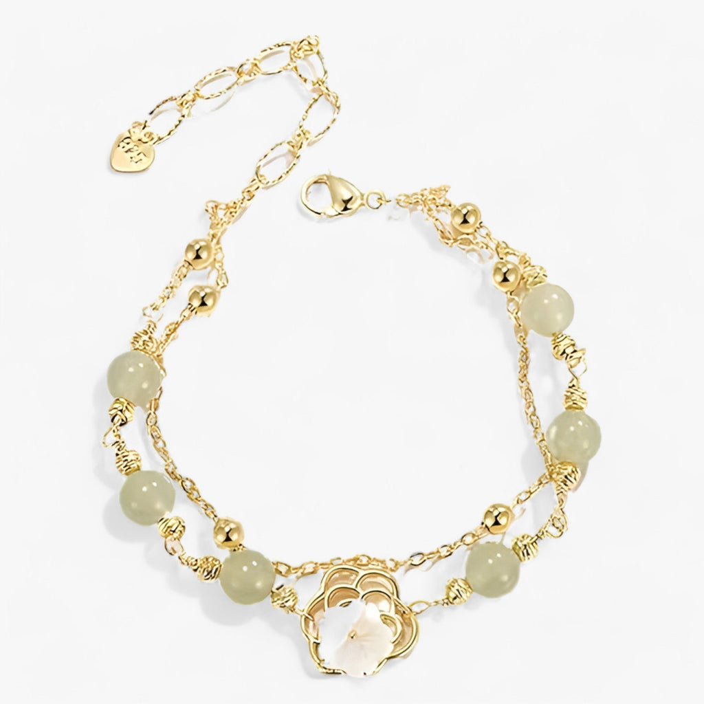 Double-Layer Flower Bracelet, Handmade