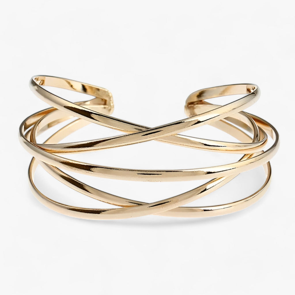 Open bangle met opengewerkt detail