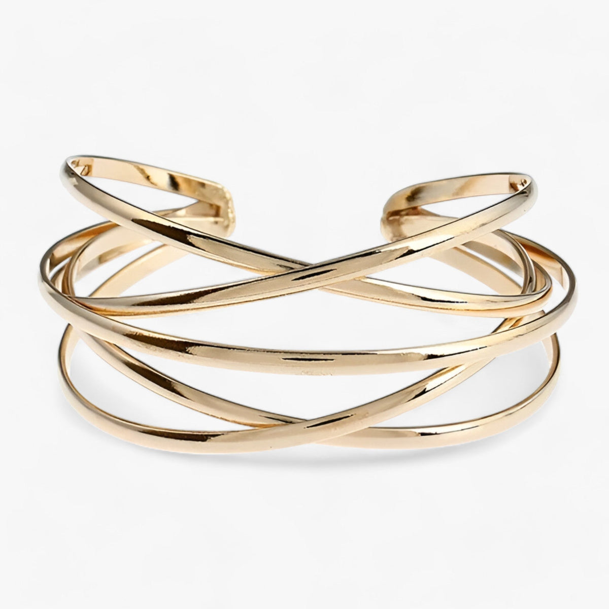 Open bangle met opengewerkt detail