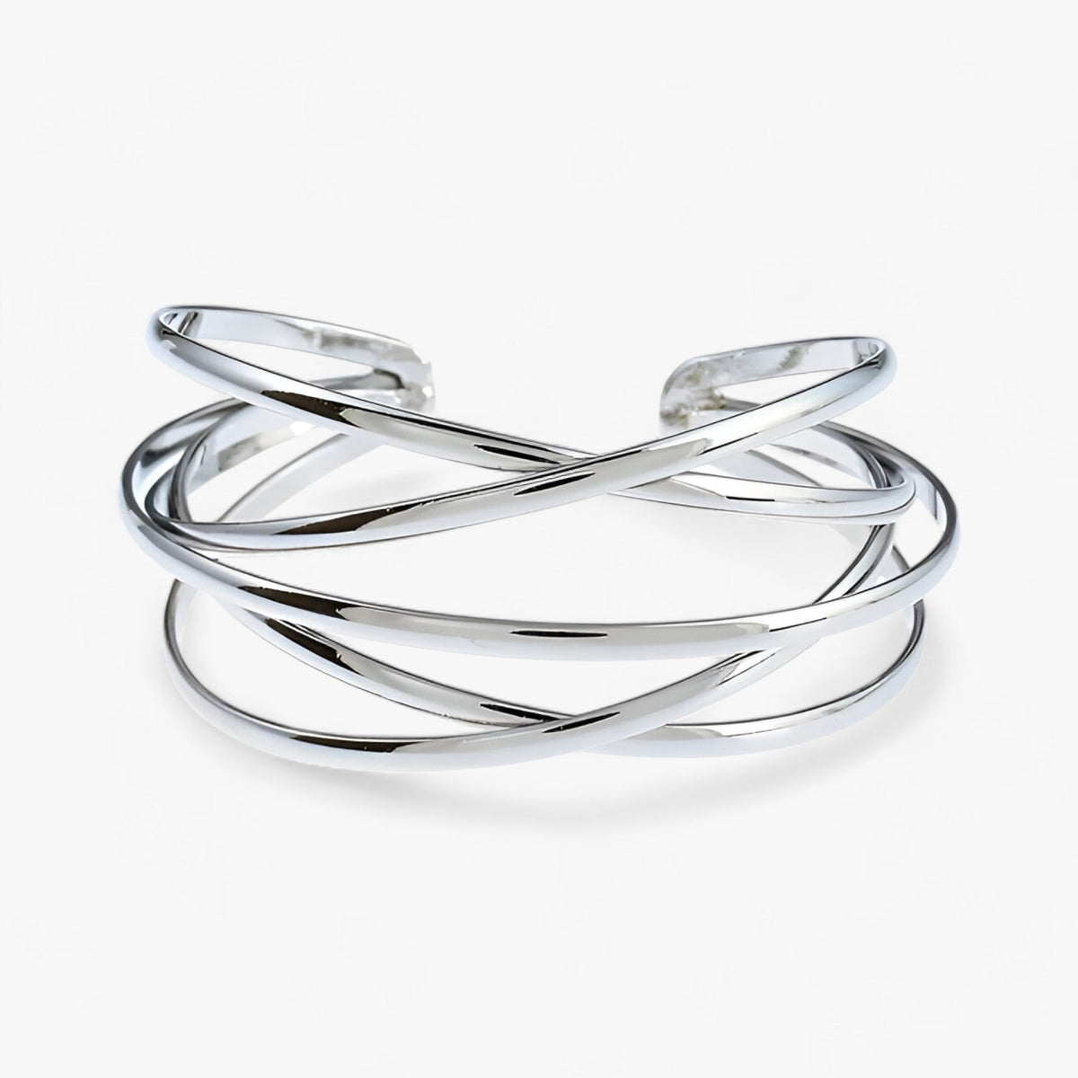 Open bangle met opengewerkt detail