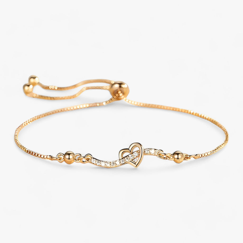 Vlinderarmband met zirkoon aan verstelbare ketting