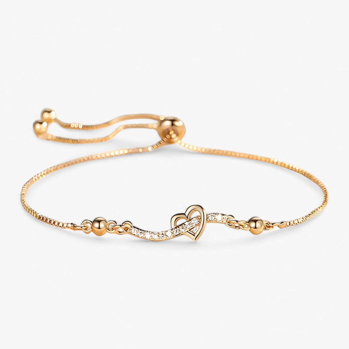 Vlinderarmband met zirkoon aan verstelbare ketting