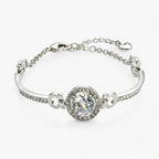 Armband met kristalzetting in geplateerd koper