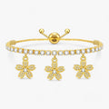 Ketting met bloemhanger en cubic zirkonia