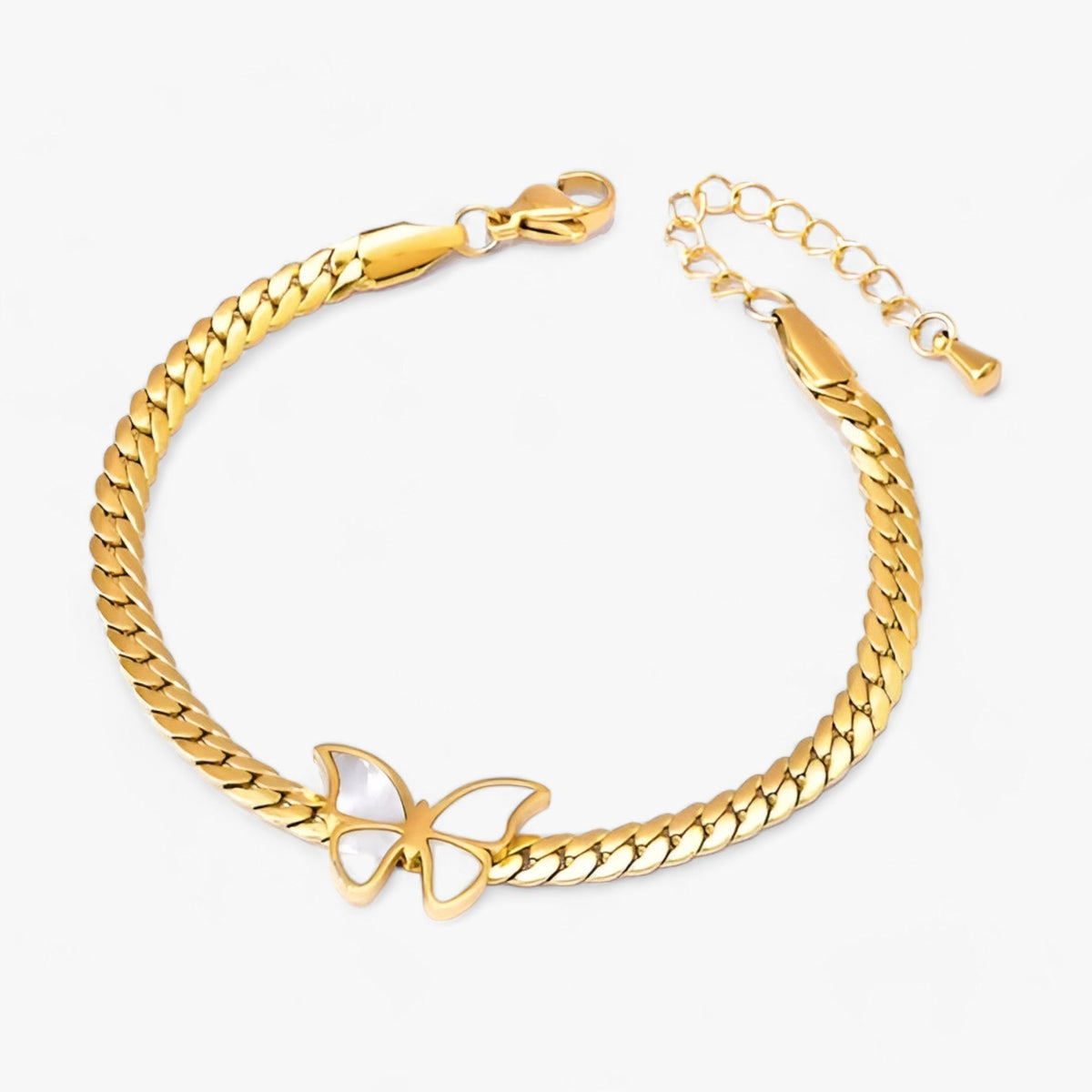 Vlinderarmband in 316L roestvrij staal, goudkleurig