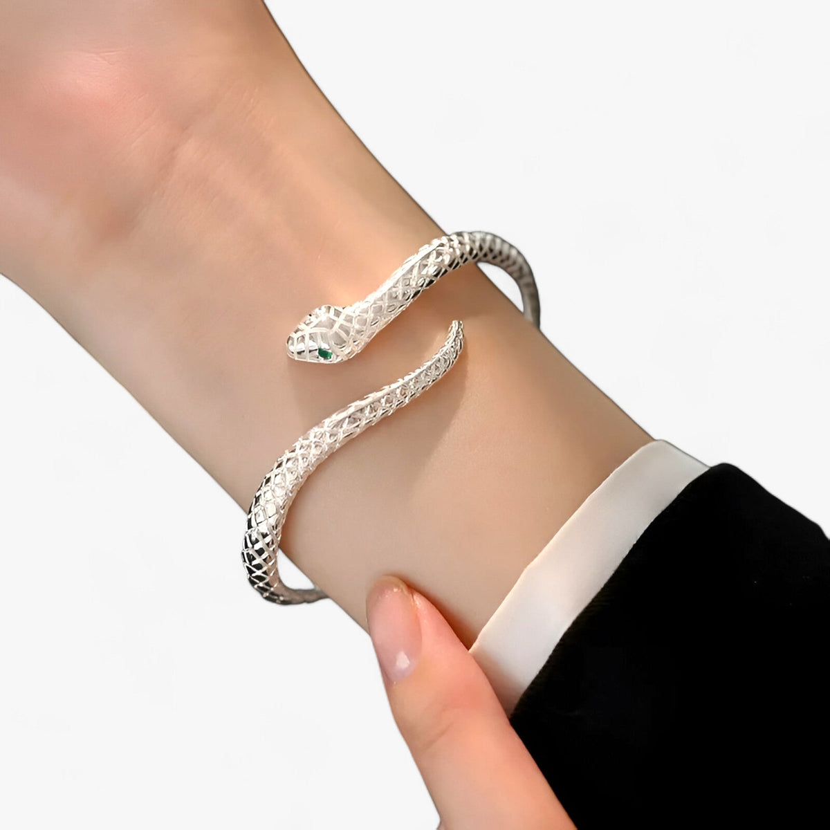 Slangenarmband in zilverkleur