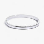 Gladde ronde armband in 18K goudkleurig roestvrij staal