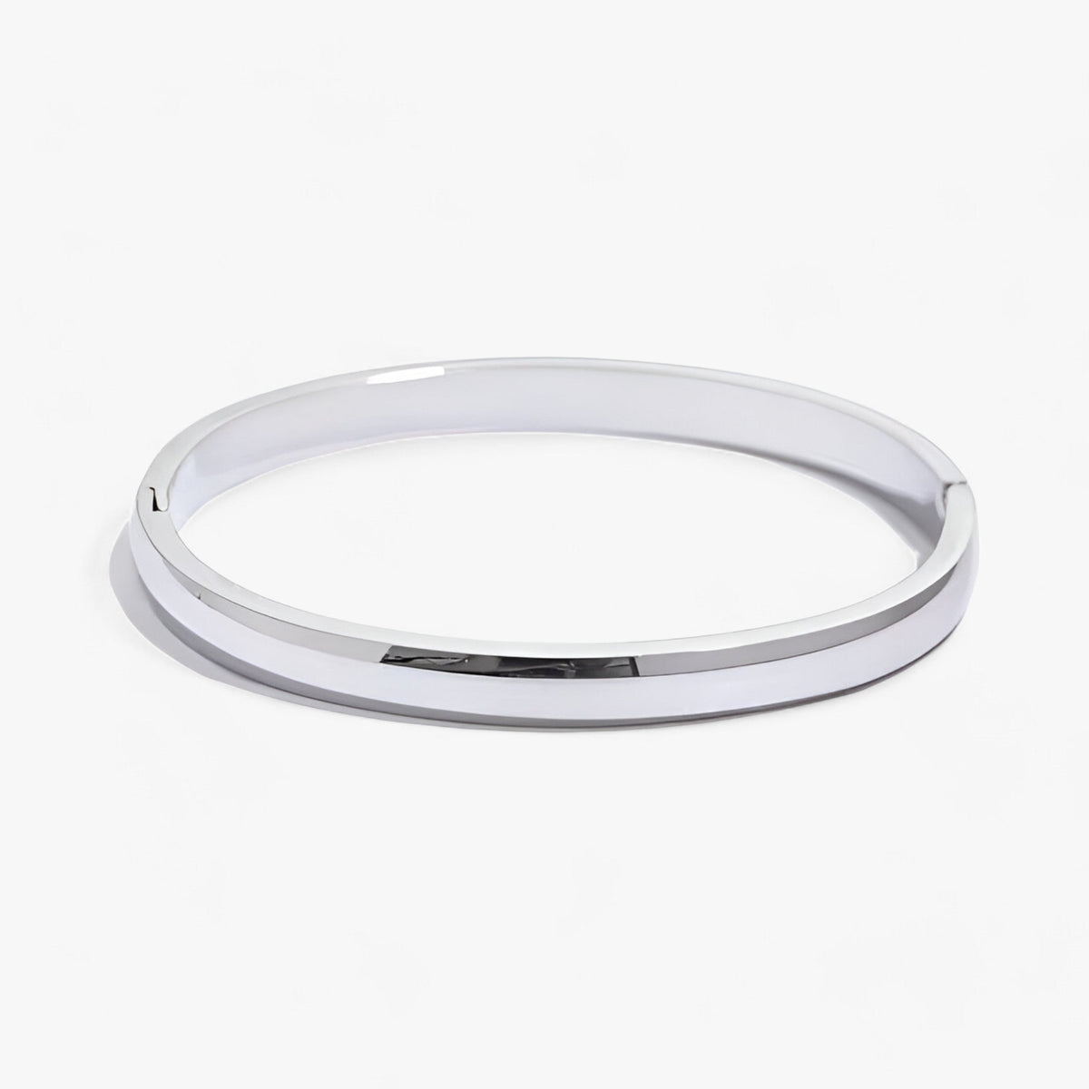 Gladde ronde armband in 18K goudkleurig roestvrij staal