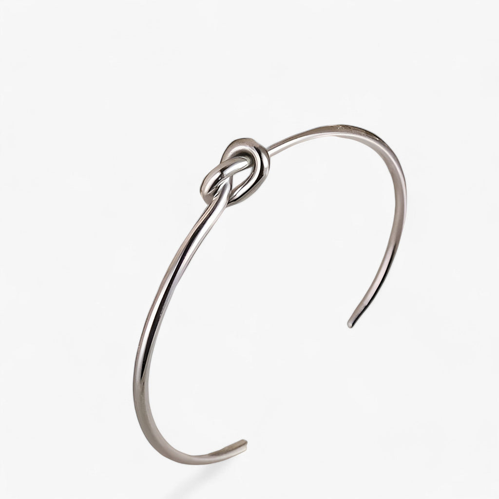 Gedraaide geweven armband in goudkleurig staal