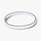 Gladde ronde armband in 18K goudkleurig roestvrij staal