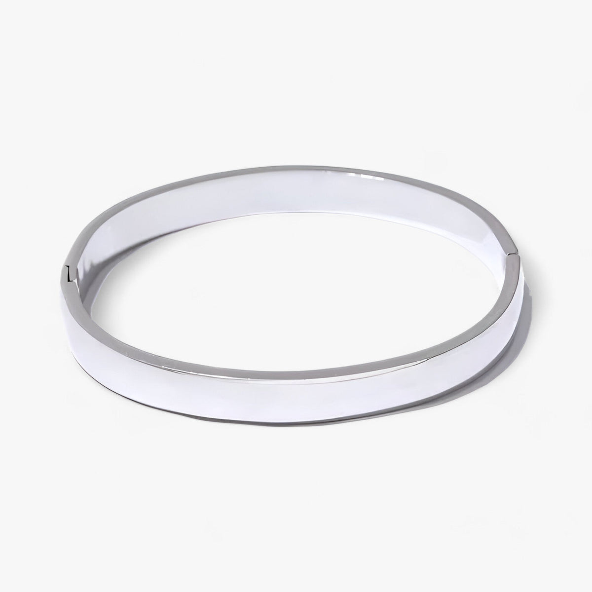 Gladde ronde armband in 18K goudkleurig roestvrij staal