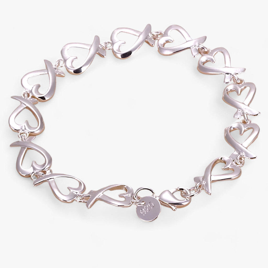 Fijne zilverkleurige schakelarmband