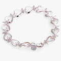 Fijne zilverkleurige schakelarmband