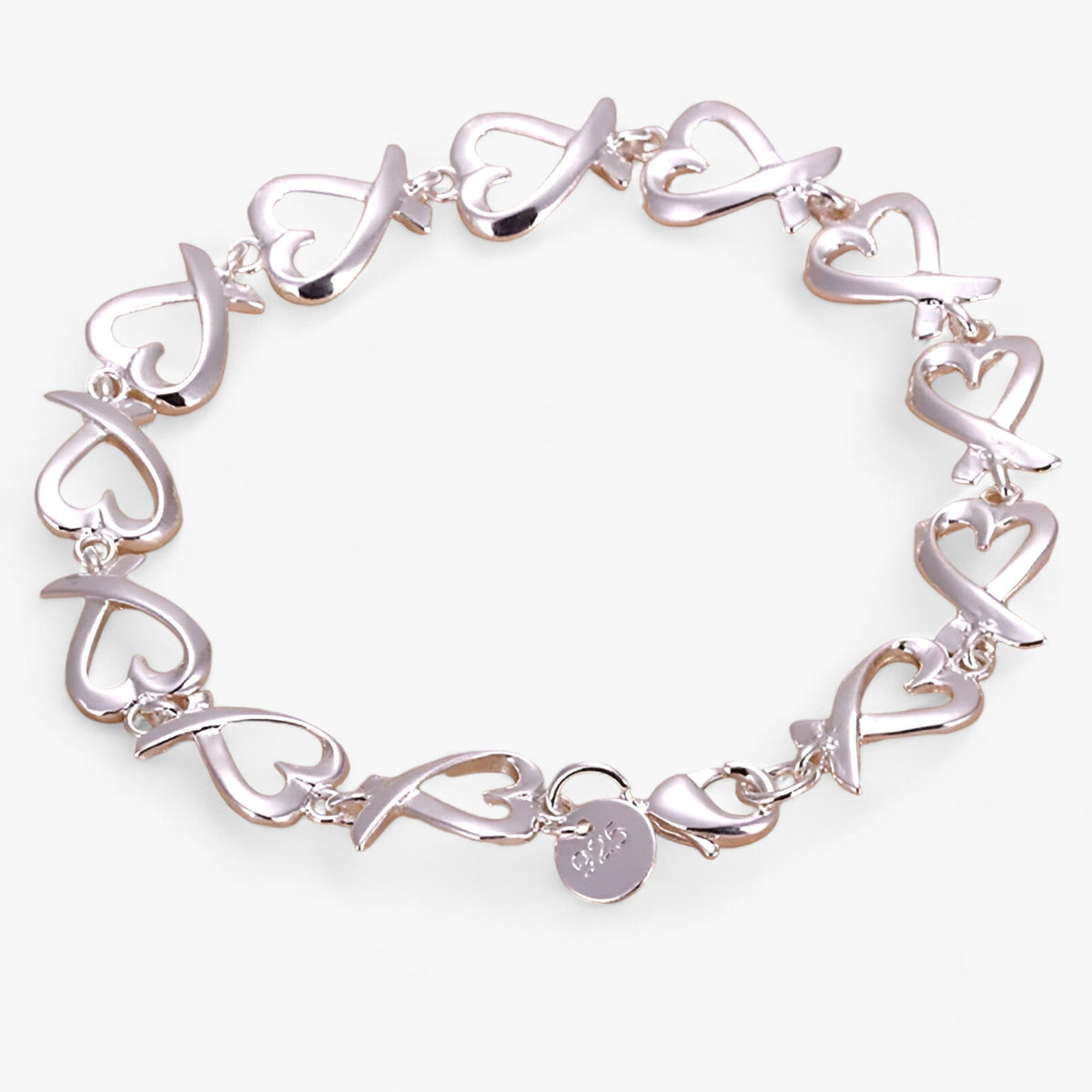 Fijne zilverkleurige schakelarmband