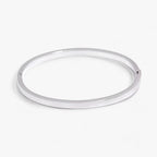 Gladde ronde armband in 18K goudkleurig roestvrij staal