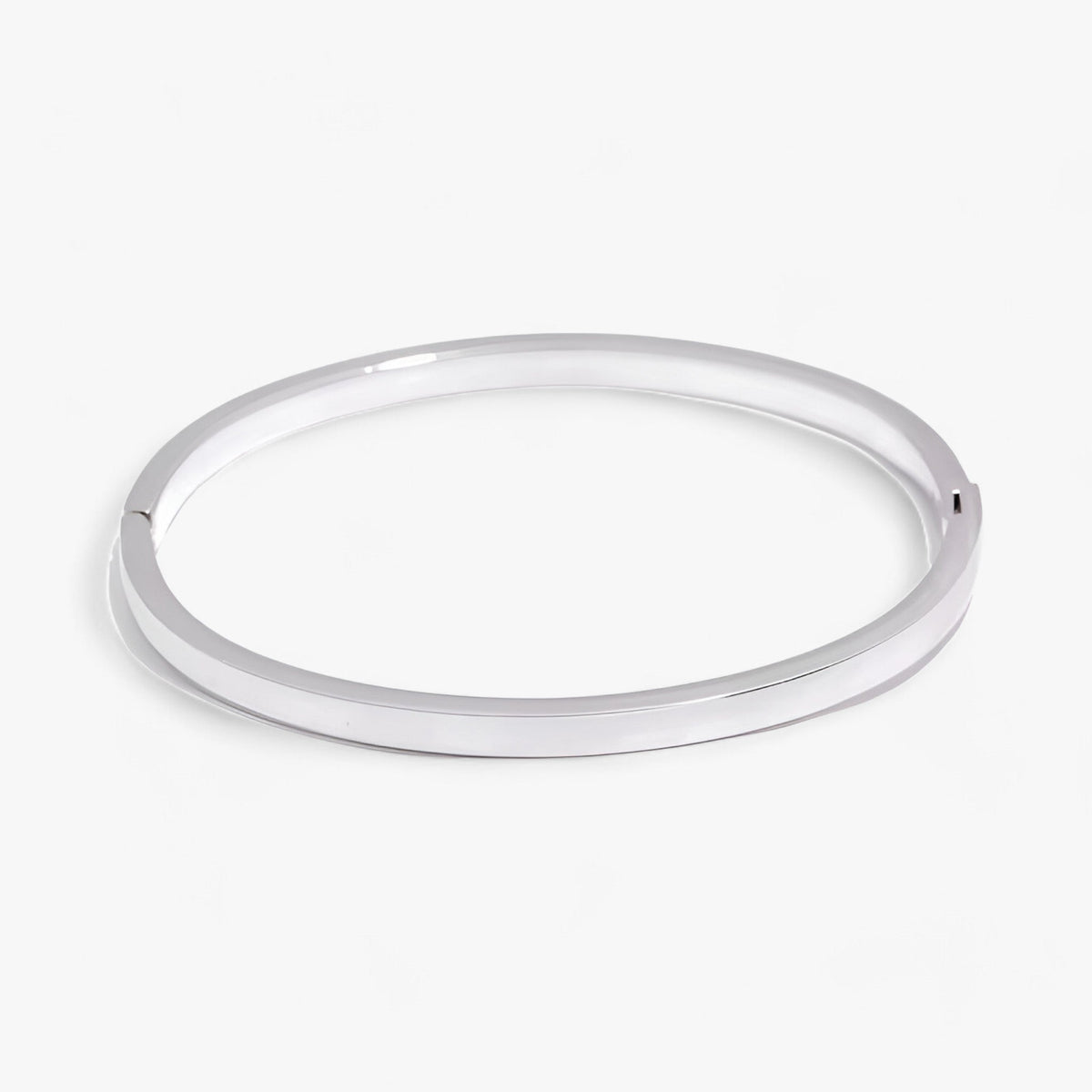 Gladde ronde armband in 18K goudkleurig roestvrij staal