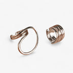 Verstelbare geometrische statement ring in zilverkleur
