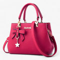 Women's Elegant Handbag and Crossbody Bag with Flower Charm