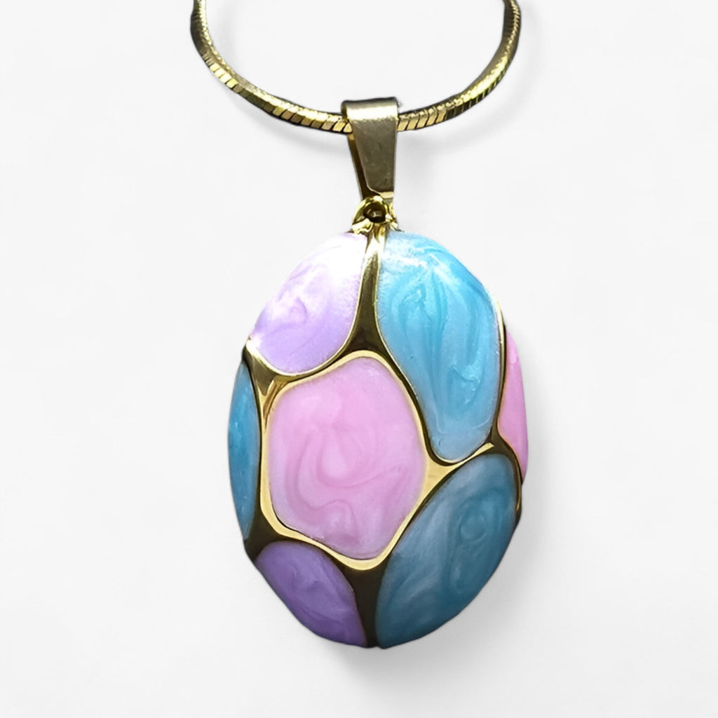 Ketting met bedelhanger in goudkleurig roestvrij staal