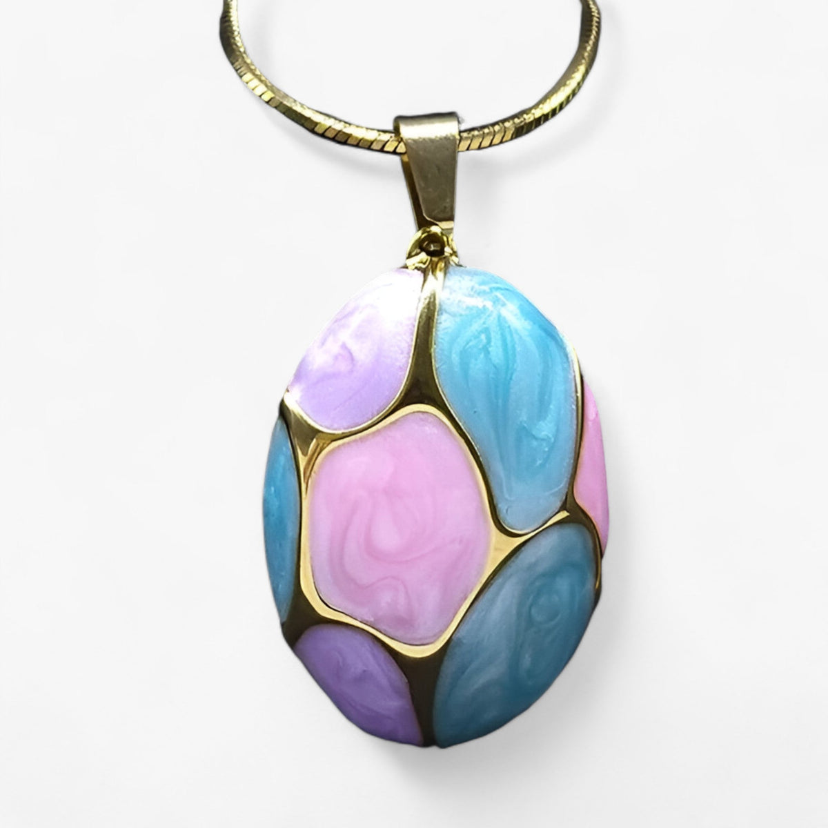 Ketting met bedelhanger in goudkleurig roestvrij staal