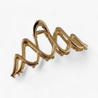 Wide Geometric Hair Clip in Gold-Tone Metal